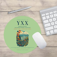 Thumbnail for Abbotsford International Airport (YXX) design on light green round mouse pad