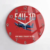 Thumbnail for F4U-1D Corsair design on red no frame wall clock