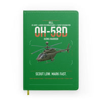 Thumbnail for Bell OH-58D Kiowa Warrior design on green notebook