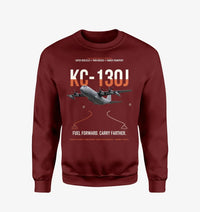 Thumbnail for KC-130J SUPER HERCULES design on wine red sweatshirt
