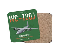 Thumbnail for WC-130J Hurricane Hunter design on green 1 piece coaster