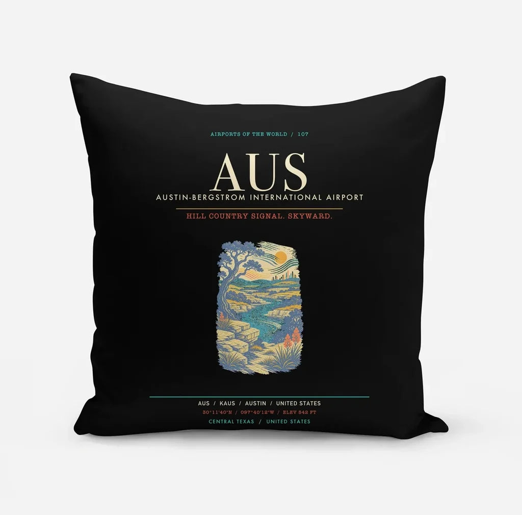 Austin-Bergstrom International Airport AUS - Black