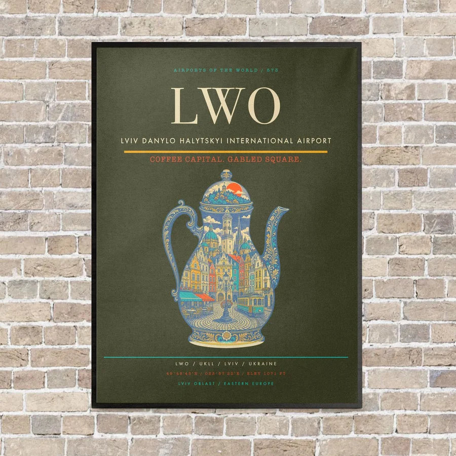 Lviv Danylo Halytskyi International Airport LWO - Canvas Framed - Green Army