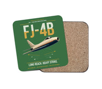 Thumbnail for FJ-4B Fury design on green 1 piece coaster