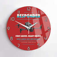 Thumbnail for BRINC Responder design on red no frame wall clock