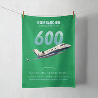 Thumbnail for Bombardier Challenger 600 design on green towel