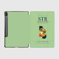 Thumbnail for Stuttgart Airport (STR) design on light green samsung tablet tablet case