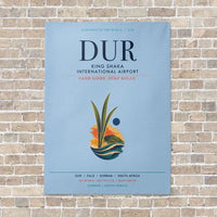 Thumbnail for King Shaka International Airport DUR vertical canvas print - no frame - light blue background