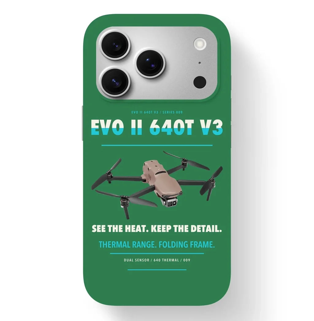 Autel EVO II Dual 640T V3 Case design on green iphone case