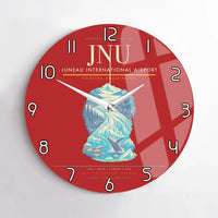 Thumbnail for Juneau International Airport (JNU) design on red no frame wall clock