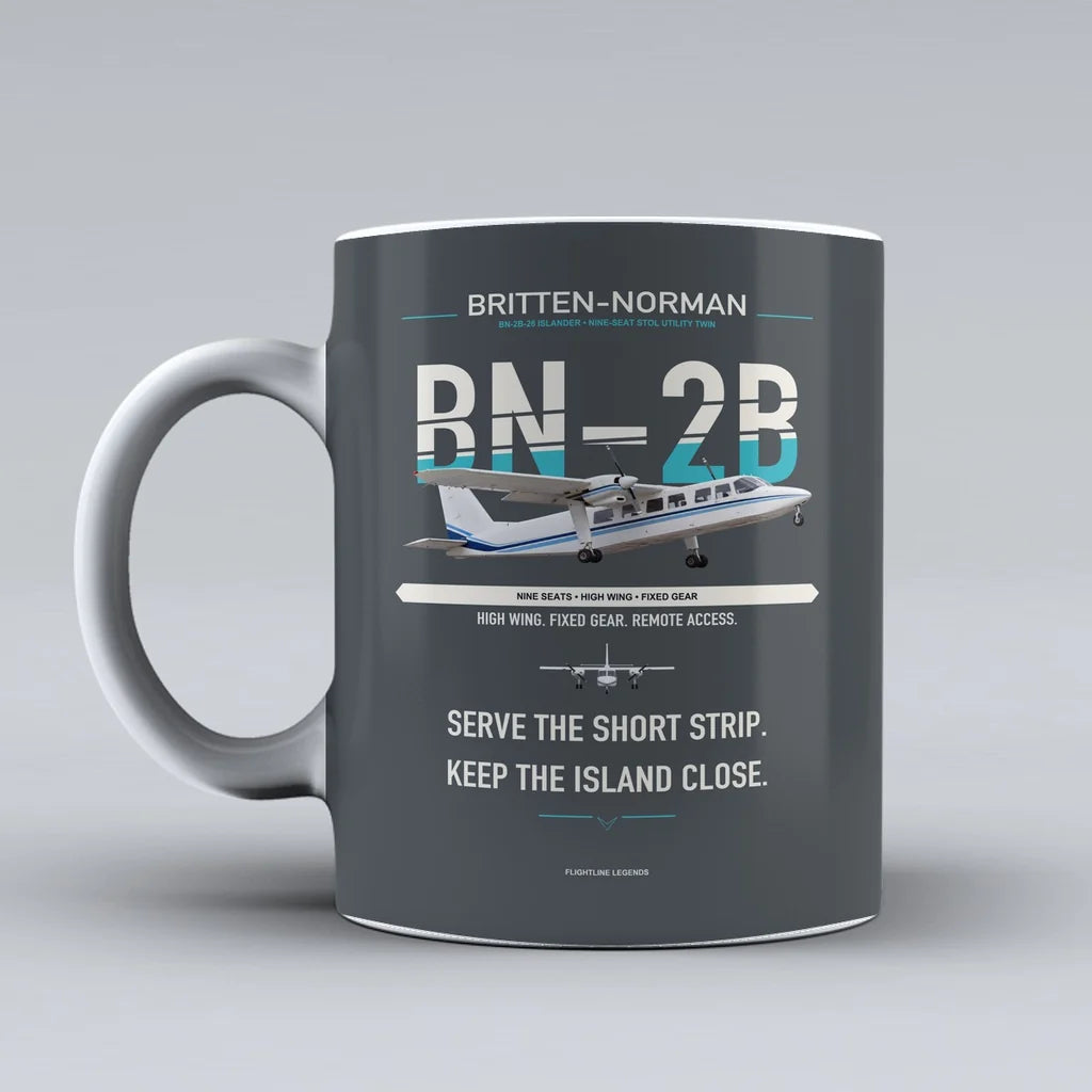 BN-2B-26 Islander Mug design on gray britten norman