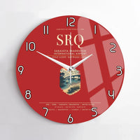 Thumbnail for Sarasota Bradenton International Airport (SRQ) design on red no frame wall clock