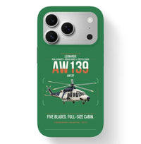 Thumbnail for Leonardo AW139 design on green magsafe iphone case, for iPhone 17 Pro