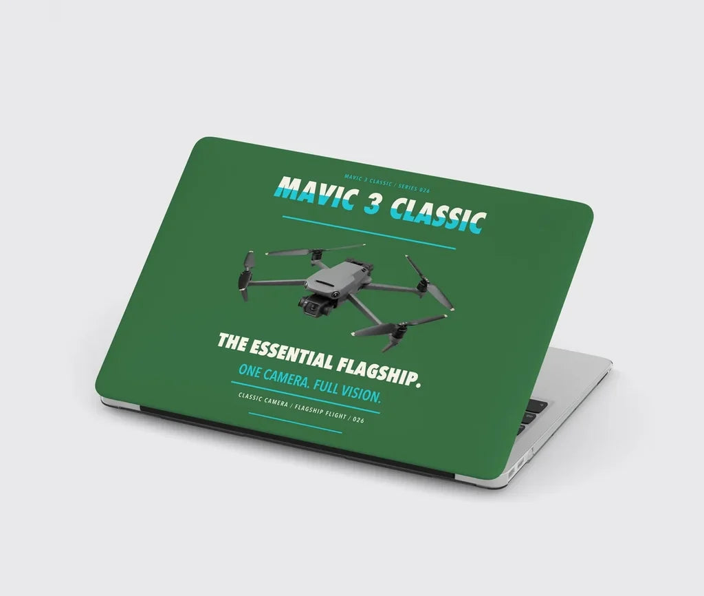 DJI Mavic 3 Classic design on green MacBook case