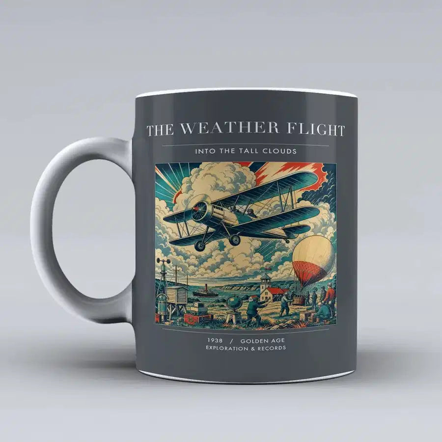 VINTAGE G4045 - The Weather Flight - Ceramic Mug design on gray