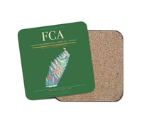 Thumbnail for Glacier Park International Airport (FCA) design on green 1 piece coaster