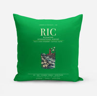 Thumbnail for Richmond International Airport (RIC) design on green pillow