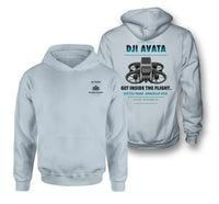 Thumbnail for DJI Avata design on light blue hoodie