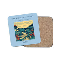 Thumbnail for The Midnight Sun Shift - Designed Coasters design on light blue 1-piece
