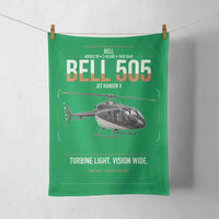 Thumbnail for Bell 505 Jet Ranger X design on green towel