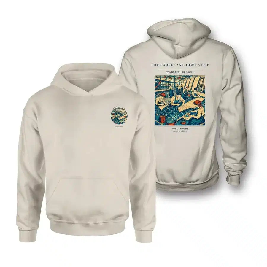 VINTAGE G4168 - The Fabric And Dope Shop - Double-Side Hoodie design on khaki double side