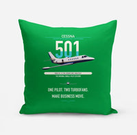 Thumbnail for Cessna 501 Citation I SP design on green pillow