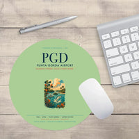 Thumbnail for Punta Gorda Airport (PGD) design on light green round mouse pad