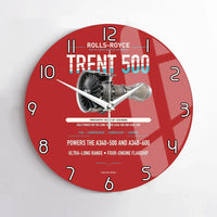 Thumbnail for TRENT 500 design on red no frame wall clock