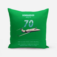 Thumbnail for Bombardier Learjet 70 design on green pillow