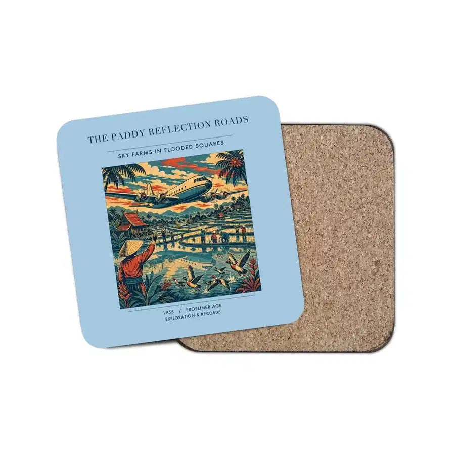 The Paddy Reflection Roads - Designed Coasters design on light blue 1-piece