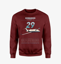 Thumbnail for Bombardier Learjet 29 design on wine red sweatshirt