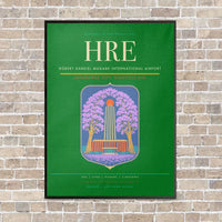 Thumbnail for Robert Gabriel Mugabe International Airport HRE vertical canvas print - framed - green background