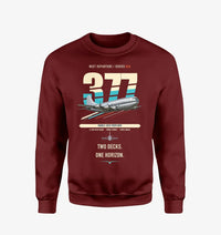 Thumbnail for Boeing 377 Stratocruiser design on wine red sweatshirt