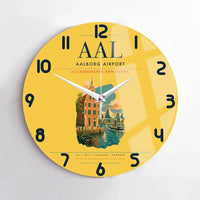 Thumbnail for Aalborg Airport AAL Wall-Clock No-Frame - Yellow