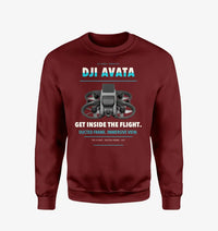Thumbnail for DJI Avata design on wine red sweatshirt