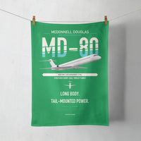 Thumbnail for McDonnell Douglas MD-80 design on green towel