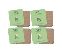 Thumbnail for Destin Fort Walton Beach Airport (VPS) design on light green 4 pieces set coaster