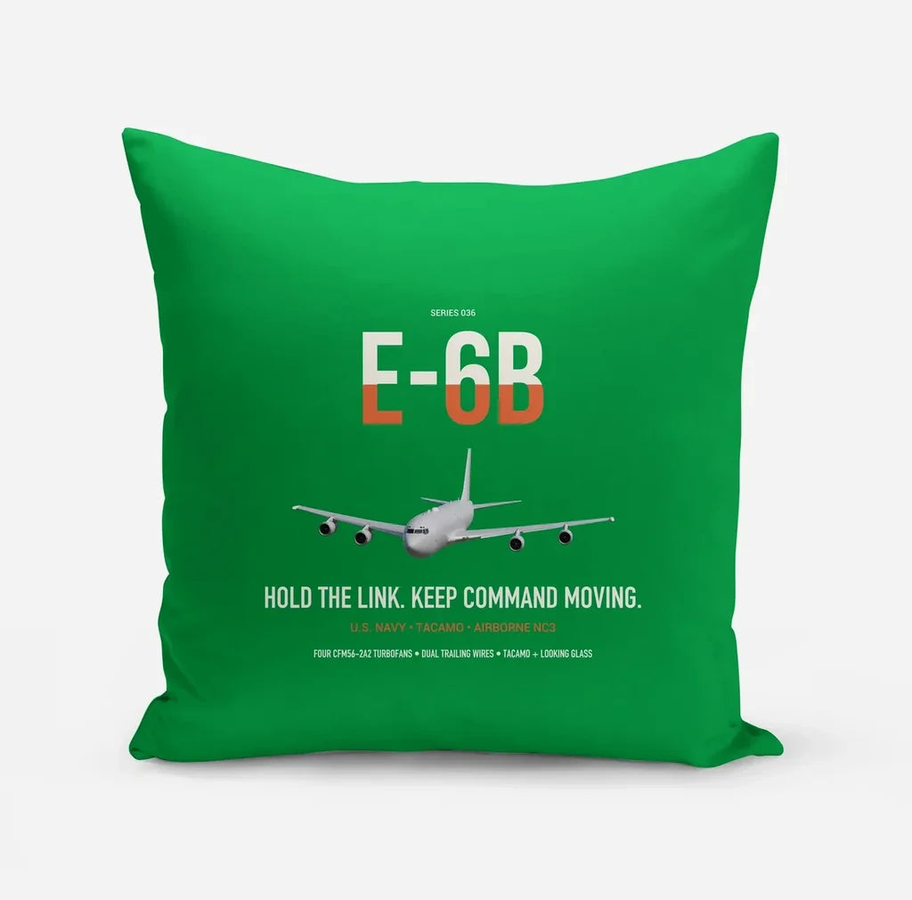 E-6B Mercury design on green pillow