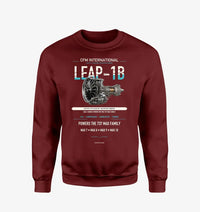 Thumbnail for CFM LEAP-1B design on wine red sweatshirt