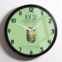 Thumbnail for Northwest Florida Beaches International Airport (ECP) design on light green framed wall clock