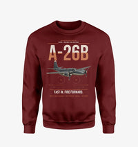 Thumbnail for A-26B Invader design on wine red sweatshirt