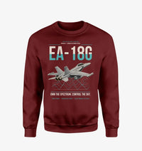 Thumbnail for EA-18G Growler design on wine red sweatshirt