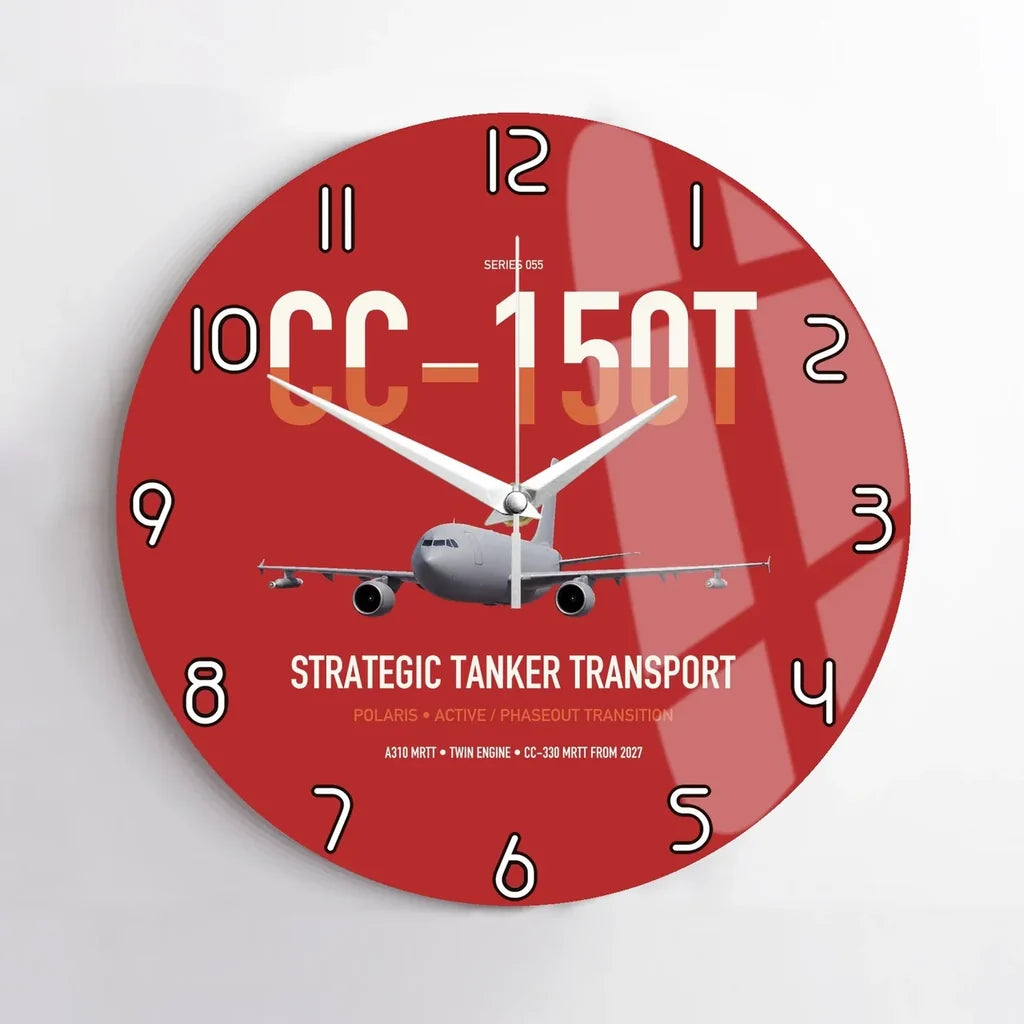 Airbus CC-150T Polaris design on red no frame wall clock