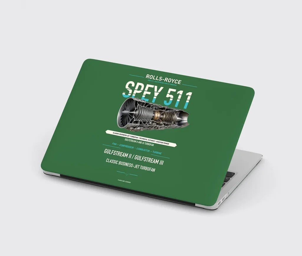 SPEY 511 design on green MacBook case