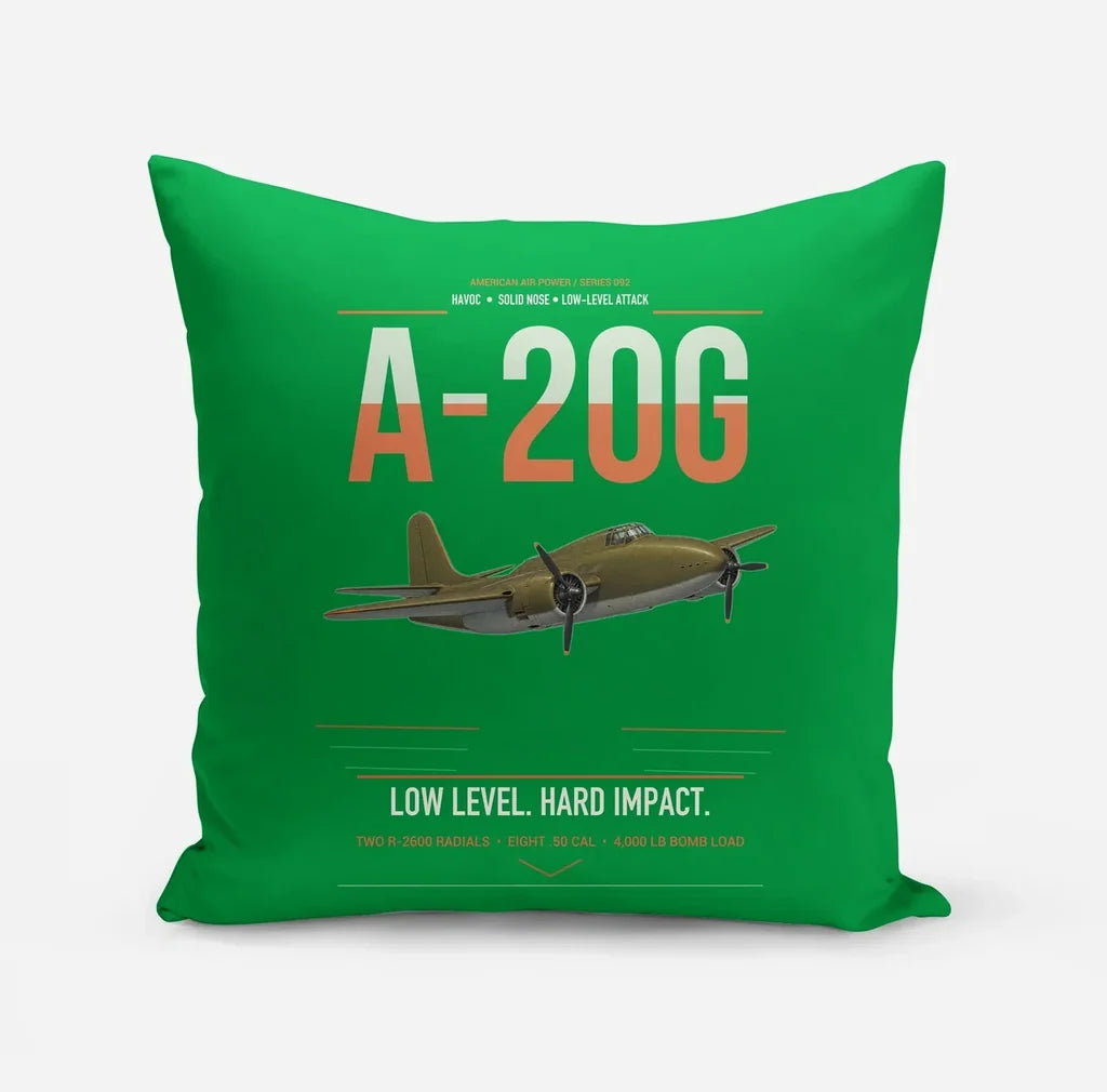 A-20G Havoc design on green pillow
