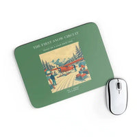 Thumbnail for VINTAGE G4480 - The First Snow Circuit - Designed Mouse Pads design on green rectangle
