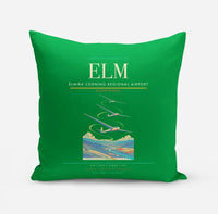 Thumbnail for Elmira Corning Regional Airport (ELM) design on green pillow