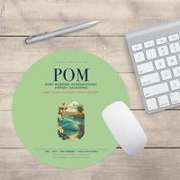Thumbnail for Port Moresby International Airport (POM) design on light green round mouse pad