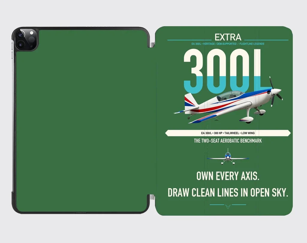 Extra 300L design on green ipad tablet case