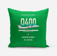 Thumbnail for De Havilland Dash 8-400 design on green pillow